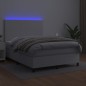 vidaXL Boxspringbett mit Matratze & LED Weiß 140x190 cm Kunstleder vidaXL Boxspringbett mit Matratze & LED Weiß 140x190 cm Kunstleder