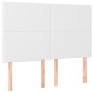 vidaXL Boxspringbett mit Matratze & LED Weiß 140x190 cm Kunstleder vidaXL Boxspringbett mit Matratze & LED Weiß 140x190 cm Kunstleder