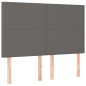 vidaXL Boxspringbett mit Matratze & LED Grau 140x200 cm Kunstleder vidaXL Boxspringbett mit Matratze & LED Grau 140x200 cm Kunstleder