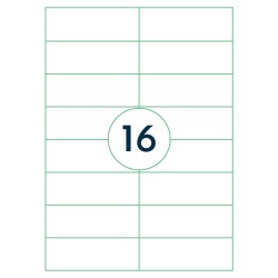 rillprint Selbstklebende Aufkleber Etiketten 105x37 mm 500 Blatt Weiß