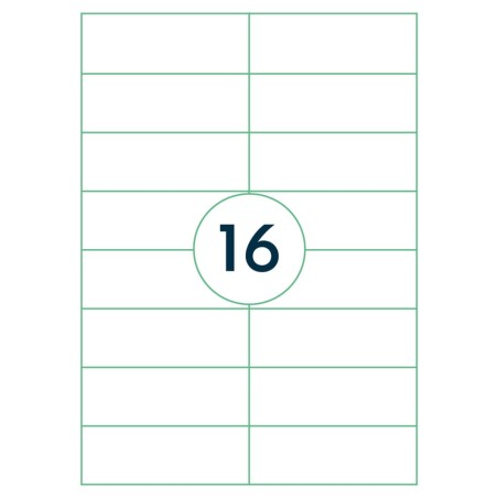 rillprint Selbstklebende Aufkleber Etiketten 105x37 mm 500 Blatt Weiß