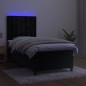 vidaXL Boxspringbett mit Matratze & LED Schwarz 80x200 cm Samt vidaXL Boxspringbett mit Matratze & LED Schwarz 80x200 cm Samt