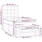vidaXL Boxspringbett mit Matratze Creme 90x200 cm Stoff vidaXL Boxspringbett mit Matratze Creme 90x200 cm Stoff