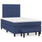 vidaXL Boxspringbett mit Matratze Blau 120x200 cm Stoff vidaXL Boxspringbett mit Matratze Blau 120x200 cm Stoff
