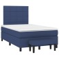 vidaXL Boxspringbett mit Matratze Blau 120x200 cm Stoff vidaXL Boxspringbett mit Matratze Blau 120x200 cm Stoff