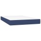 vidaXL Boxspringbett mit Matratze Blau 120x200 cm Stoff vidaXL Boxspringbett mit Matratze Blau 120x200 cm Stoff