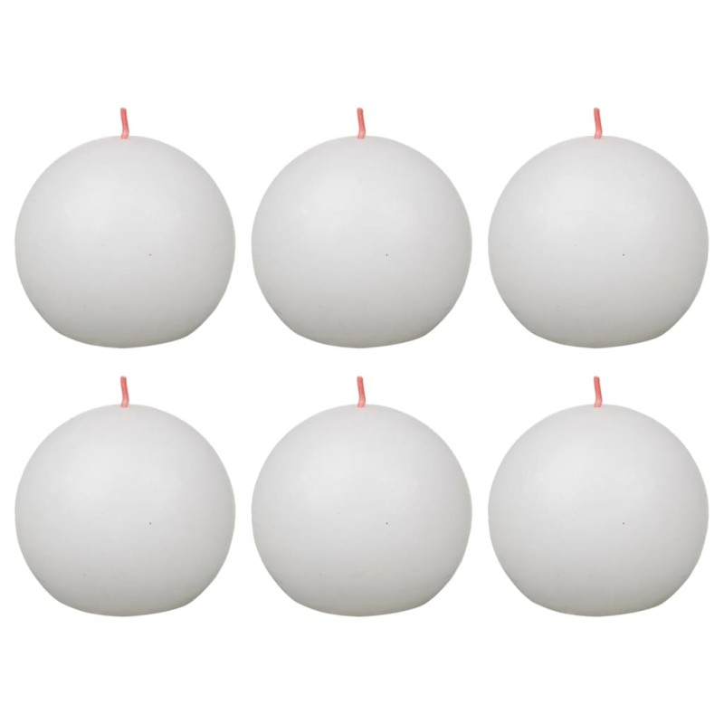 Bolsius Rustikale Kugelkerzen Shine 6 Stk. 76x71 mm Wolkenweiß Bolsius Rustikale Kugelkerzen Shine 6 Stk. 76x71 mm Wolkenweiß