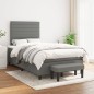 vidaXL Boxspringbett mit Matratze Dunkelgrau 120x200 cm Stoff vidaXL Boxspringbett mit Matratze Dunkelgrau 120x200 cm Stoff
