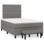 vidaXL Boxspringbett mit Matratze Dunkelgrau 120x200 cm Stoff vidaXL Boxspringbett mit Matratze Dunkelgrau 120x200 cm Stoff