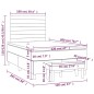 vidaXL Boxspringbett mit Matratze Dunkelgrau 120x200 cm Stoff vidaXL Boxspringbett mit Matratze Dunkelgrau 120x200 cm Stoff