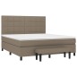 vidaXL Boxspringbett mit Matratze Taupe 180x200 cm Stoff vidaXL Boxspringbett mit Matratze Taupe 180x200 cm Stoff