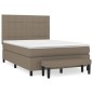 vidaXL Boxspringbett mit Matratze Taupe 140x190 cm Stoff vidaXL Boxspringbett mit Matratze Taupe 140x190 cm Stoff