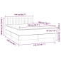 vidaXL Boxspringbett mit Matratze & LED Dunkelgrün 140x200 cm Samt vidaXL Boxspringbett mit Matratze & LED Dunkelgrün 140x200 cm Samt
