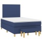 vidaXL Boxspringbett mit Matratze Blau 120x200 cm Stoff vidaXL Boxspringbett mit Matratze Blau 120x200 cm Stoff