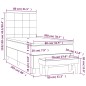 vidaXL Boxspringbett mit Matratze Blau 80x200 cm Stoff vidaXL Boxspringbett mit Matratze Blau 80x200 cm Stoff