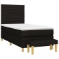 vidaXL Boxspringbett mit Matratze Schwarz 90x200 cm Stoff vidaXL Boxspringbett mit Matratze Schwarz 90x200 cm Stoff
