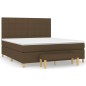 vidaXL Boxspringbett mit Matratze Dunkelbraun 180x200 cm Stoff vidaXL Boxspringbett mit Matratze Dunkelbraun 180x200 cm Stoff