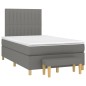 vidaXL Boxspringbett mit Matratze Dunkelgrau 120x200 cm Stoff vidaXL Boxspringbett mit Matratze Dunkelgrau 120x200 cm Stoff