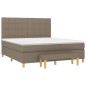 vidaXL Boxspringbett mit Matratze Taupe 160x200 cm Stoff vidaXL Boxspringbett mit Matratze Taupe 160x200 cm Stoff