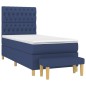 vidaXL Boxspringbett mit Matratze Blau 90x190 cm Stoff vidaXL Boxspringbett mit Matratze Blau 90x190 cm Stoff