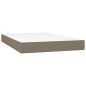 vidaXL Boxspringbett mit Matratze Taupe 120x200 cm Stoff vidaXL Boxspringbett mit Matratze Taupe 120x200 cm Stoff