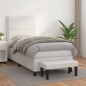 vidaXL Boxspringbett mit Matratze Weiß 100x200 cm Kunstleder vidaXL Boxspringbett mit Matratze Weiß 100x200 cm Kunstleder
