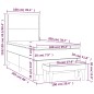 vidaXL Boxspringbett mit Matratze Weiß 100x200 cm Kunstleder vidaXL Boxspringbett mit Matratze Weiß 100x200 cm Kunstleder