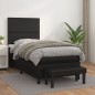 vidaXL Boxspringbett mit Matratze Schwarz 90x200 cm Kunstleder vidaXL Boxspringbett mit Matratze Schwarz 90x200 cm Kunstleder