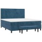 vidaXL Boxspringbett mit Matratze Dunkelblau 160x200 cm Samt vidaXL Boxspringbett mit Matratze Dunkelblau 160x200 cm Samt