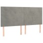 vidaXL Boxspringbett mit Matratze Hellgrau 180x200 cm Samt vidaXL Boxspringbett mit Matratze Hellgrau 180x200 cm Samt