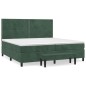 vidaXL Boxspringbett mit Matratze Dunkelgrün 200x200 cm Samt vidaXL Boxspringbett mit Matratze Dunkelgrün 200x200 cm Samt