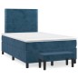 vidaXL Boxspringbett mit Matratze Dunkelblau 120x200 cm Samt vidaXL Boxspringbett mit Matratze Dunkelblau 120x200 cm Samt