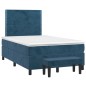 vidaXL Boxspringbett mit Matratze Dunkelblau 120x200 cm Samt vidaXL Boxspringbett mit Matratze Dunkelblau 120x200 cm Samt