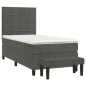 vidaXL Boxspringbett mit Matratze Dunkelgrau 80x200 cm Samt vidaXL Boxspringbett mit Matratze Dunkelgrau 80x200 cm Samt