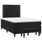 vidaXL Boxspringbett mit Matratze Schwarz 120x200 cm Samt vidaXL Boxspringbett mit Matratze Schwarz 120x200 cm Samt