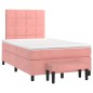 vidaXL Boxspringbett mit Matratze Rosa 120x200 cm Samt vidaXL Boxspringbett mit Matratze Rosa 120x200 cm Samt