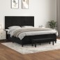 vidaXL Boxspringbett mit Matratze Schwarz 180x200 cm Samt vidaXL Boxspringbett mit Matratze Schwarz 180x200 cm Samt