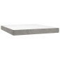 vidaXL Boxspringbett mit Matratze Hellgrau 160x200 cm Samt vidaXL Boxspringbett mit Matratze Hellgrau 160x200 cm Samt