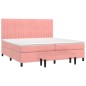 vidaXL Boxspringbett mit Matratze Rosa 200x200 cm Samt vidaXL Boxspringbett mit Matratze Rosa 200x200 cm Samt