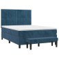 vidaXL Boxspringbett mit Matratze Dunkelblau 140x200 cm Samt vidaXL Boxspringbett mit Matratze Dunkelblau 140x200 cm Samt