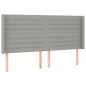vidaXL Boxspringbett mit Matratze & LED Hellgrau 160x200 cm Stoff vidaXL Boxspringbett mit Matratze & LED Hellgrau 160x200 cm Stoff