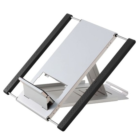 ErgoLine Notebook-Ständer Traveler 25x18x1 cm Silbern und Schwarz