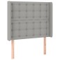 vidaXL Boxspringbett mit Matratze & LED Hellgrau 80x200 cm Stoff vidaXL Boxspringbett mit Matratze & LED Hellgrau 80x200 cm Stoff