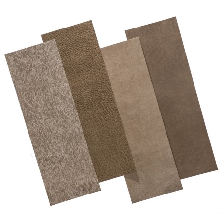 WallArt Leder-Wandpaneele Austin 16 Stk. Braun
