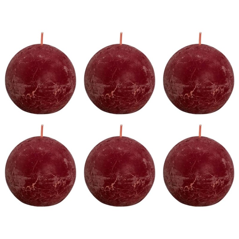 Bolsius Rustikale Kugelkerzen Shine 6 Stk. 76x71 mm Samtrot Bolsius Rustikale Kugelkerzen Shine 6 Stk. 76x71 mm Samtrot