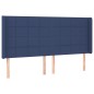 vidaXL Boxspringbett mit Matratze & LED Blau 160x200 cm Stoff vidaXL Boxspringbett mit Matratze & LED Blau 160x200 cm Stoff
