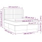 vidaXL Boxspringbett mit Matratze & LED Hellgrau 140x190 cm Stoff vidaXL Boxspringbett mit Matratze & LED Hellgrau 140x190 cm Stoff