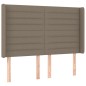 vidaXL Boxspringbett mit Matratze & LED Taupe 140x200 cm Stoff vidaXL Boxspringbett mit Matratze & LED Taupe 140x200 cm Stoff