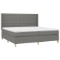 vidaXL Boxspringbett mit Matratze & LED Dunkelgrau 200x200 cm Stoff vidaXL Boxspringbett mit Matratze & LED Dunkelgrau 200x200 cm Stoff