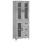 Highboard Betongrau 69,5x34x180 cm Holzwerkstoff Highboard Betongrau 69,5x34x180 cm Holzwerkstoff